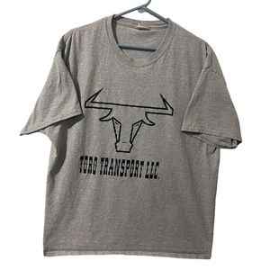 Toro Shirt Men XL Gray Port & Company Bull Lightweight‎ Casual Short Sleeve Tee